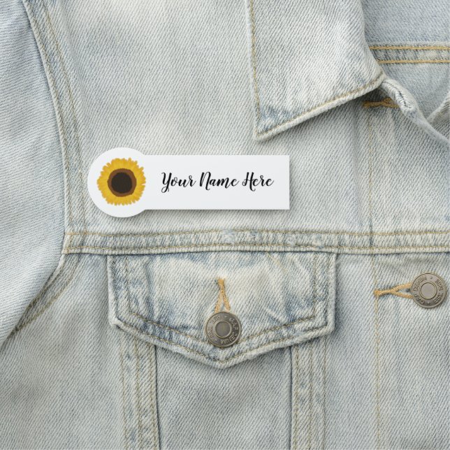 Customizable Sunflower Name Tag (In Situ)