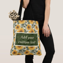 Customizable Sunflower Tote Bag