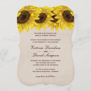 Customizable Sunflower Wedding Invitation
