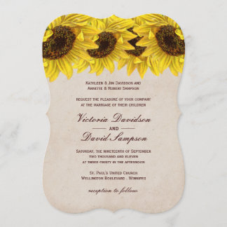 Customizable Sunflower Wedding Invitation