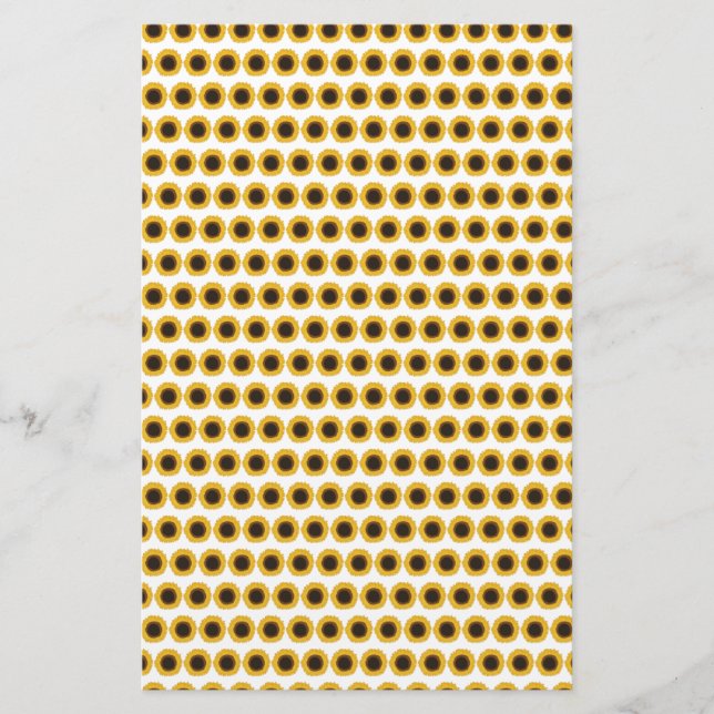Customizable Sunflowers Stationery (Front)