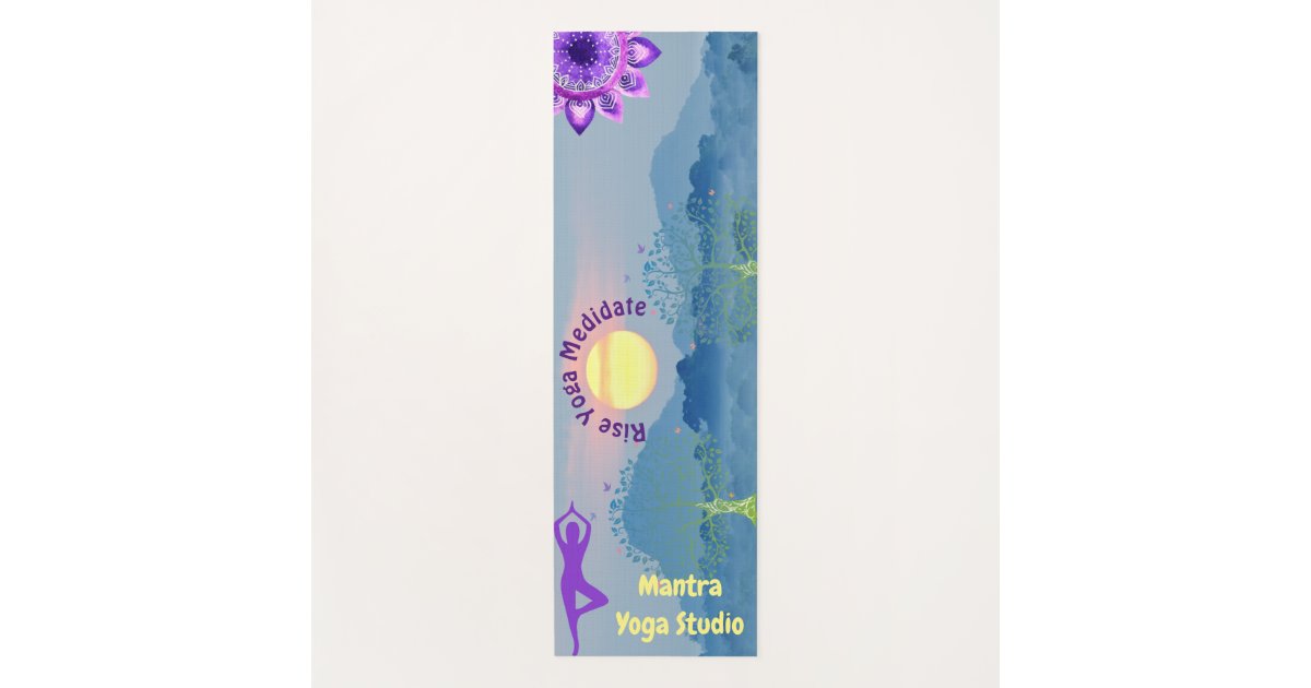 Overflod Twisted Medicinsk Customizable Sunrise Chakra Yoga Pose Yoga Mat | Zazzle
