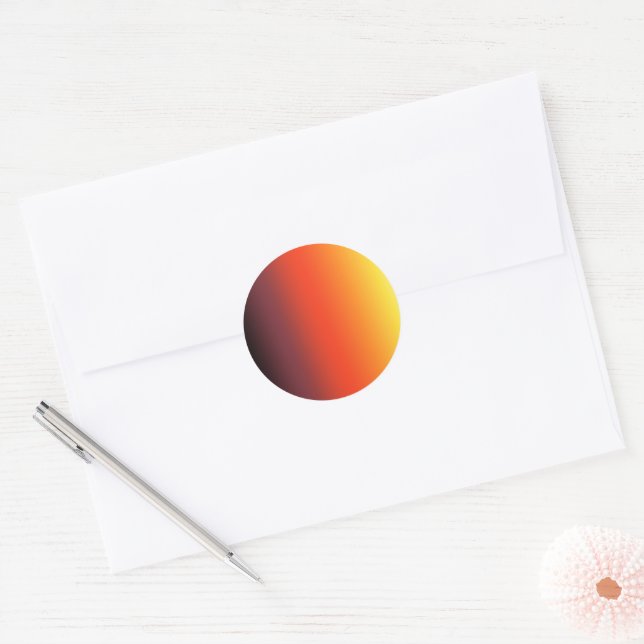 Customizable Sunset Gradient Sticker (Envelope)