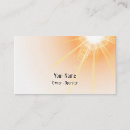 Customizable sunshine sunbeams business card