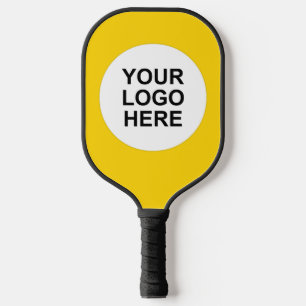 Customizable Sunshine Yellow Business Logo Pickleball Paddle