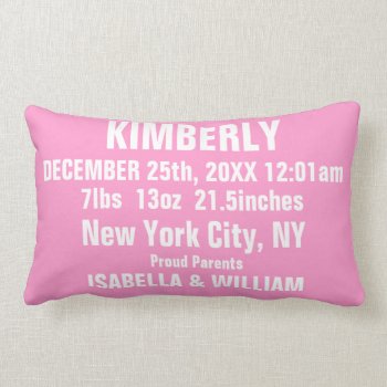 Customizable Super Cool Baby Girl Pillow (pinky) by TheArtOfPamela at Zazzle