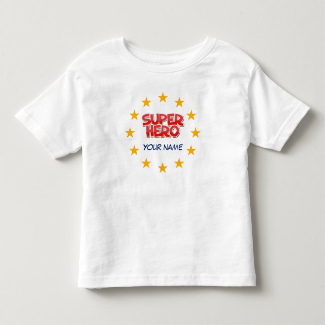 Customizable super hero toddler t-shirt (Front)