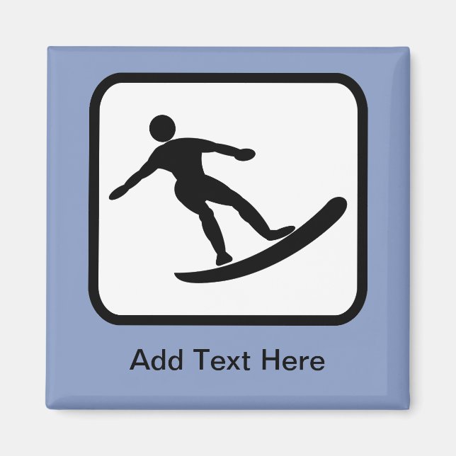 Customizable Surfer Logo Magnet (Front)
