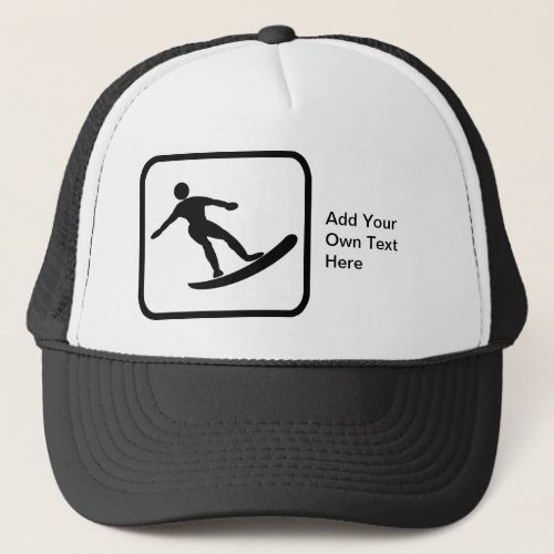 Customizable Surfer Logo Trucker Hat
