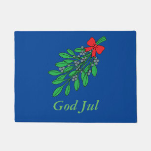Customizable Swedish  God Jul Doormat