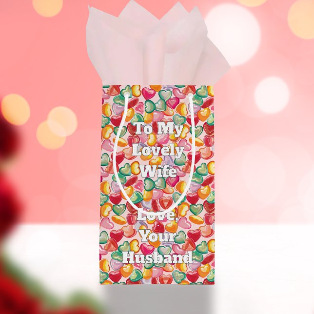 Customizable Sweet Candy Heart Pattern Small Gift Bag (Creator Uploaded)