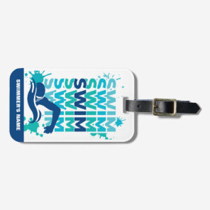 CUSTOMIZABLE Swim Athlete's Bag Tag
