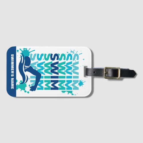 CUSTOMIZABLE Swim Athletes Bag Tag