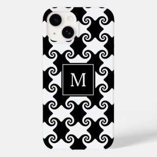 Customizable Swirl Shapes Celtic like w/ Monogram  Case-Mate iPhone 14 Case