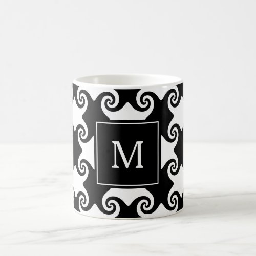 Customizable Swirl Shapes Celtic like w Monogram Coffee Mug