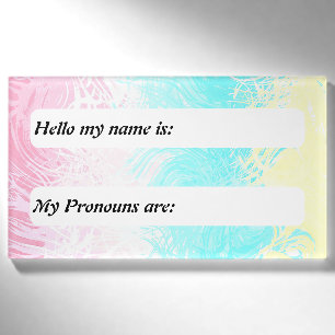 Customizable Swirly Trippy Genderflux Pride Flag Name Tag
