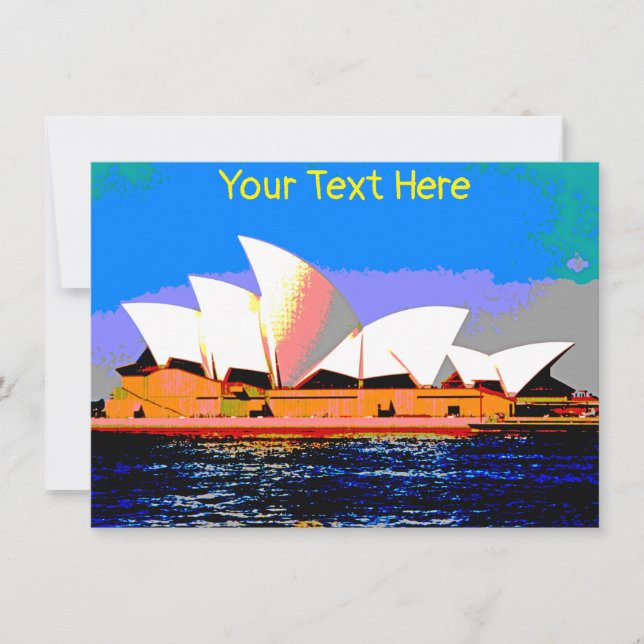Customizable Sydney Opera House Card (Front)