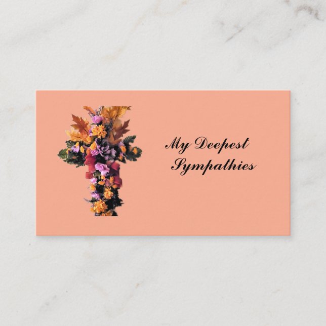 CUSTOMIZABLE SYMPATHY- FLORIST CARD (Front)