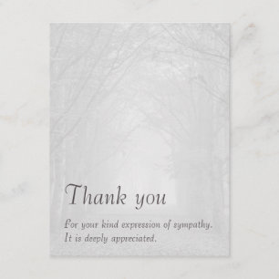 Customizable sympathy thank you card