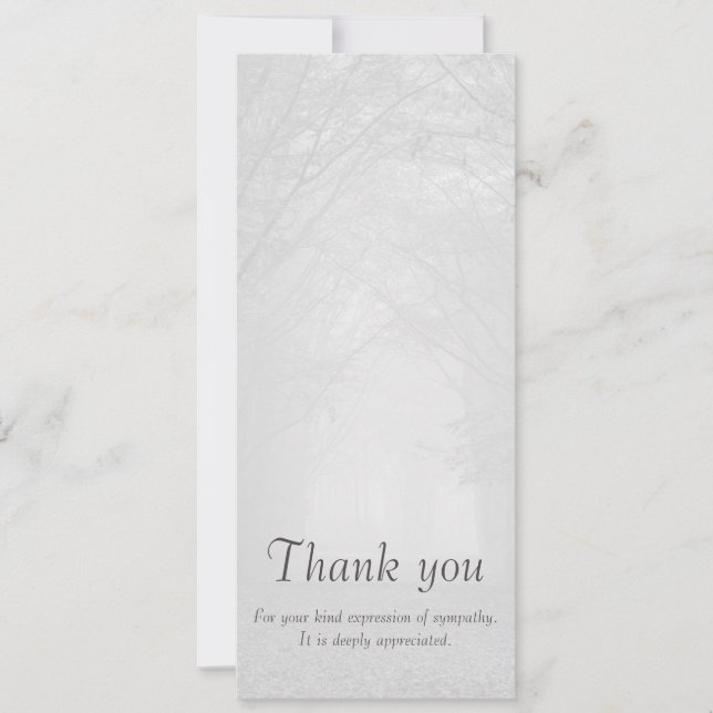 Customizable sympathy thank you vertical photocard invitation (Front)
