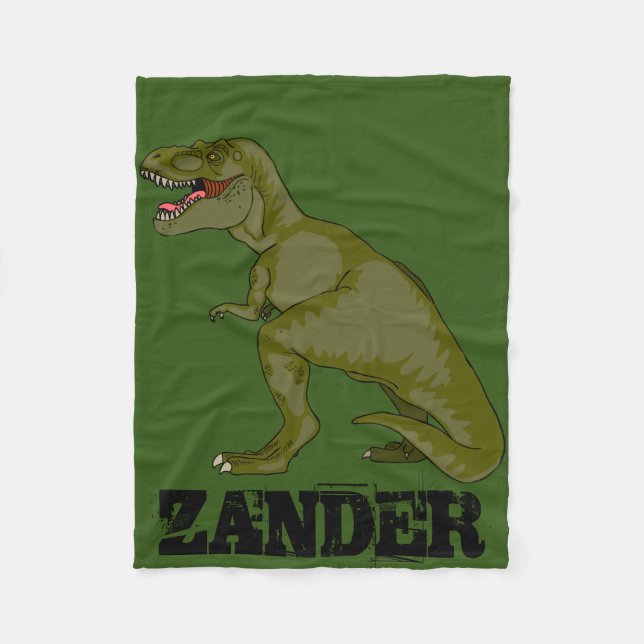 Customizable T-Rex Fleece Blanket (Front)