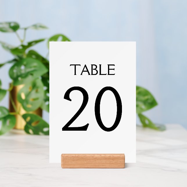 Customizable Table Number for Party, Table Sign Holder (Insitu 3)