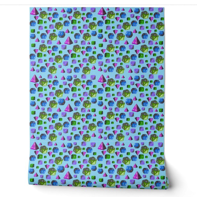 Customizable Tabletop Dice Print Wallpaper (Unrolling)