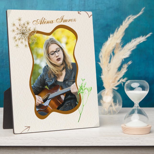 Customizable Tabletop plaque 8x10 With Easel (Side)