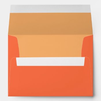 Customizable Tangerine Orange Wedding Envelopes by CustomWeddingDesigns at Zazzle