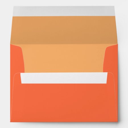Customizable Tangerine Orange Wedding Envelopes