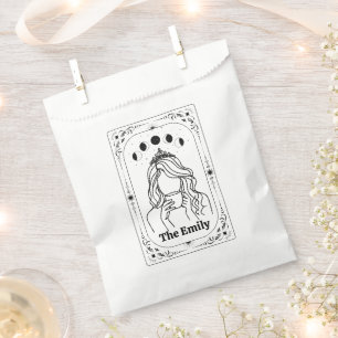 Customizable Tarot Card Name Zodiac Sign Astrology Favor Bag