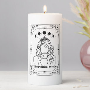 Customizable Tarot Feminist Witch Zodiac Astrology Pillar Candle