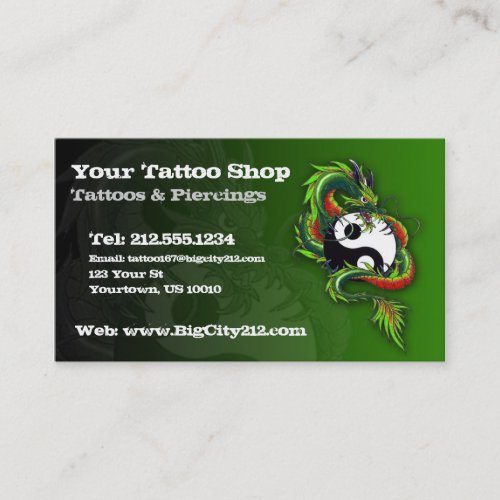 CUSTOMIZABLE Tattoo Business Card