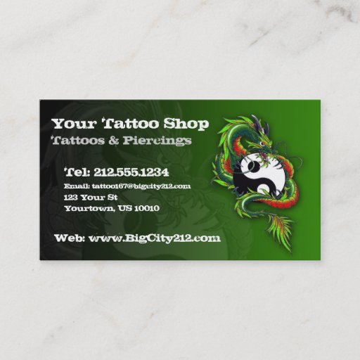 Customizable CUSTOMIZABLE Tattoo Business Card