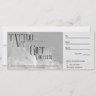 Customizable Tattoo Gift Voucher Invitation