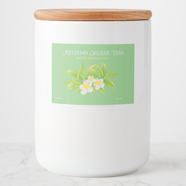 Customizable Tea and Tea Blend Food Labels (Front)