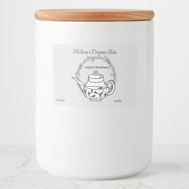 Customizable Tea and Tea Blend Food Labels (Front)