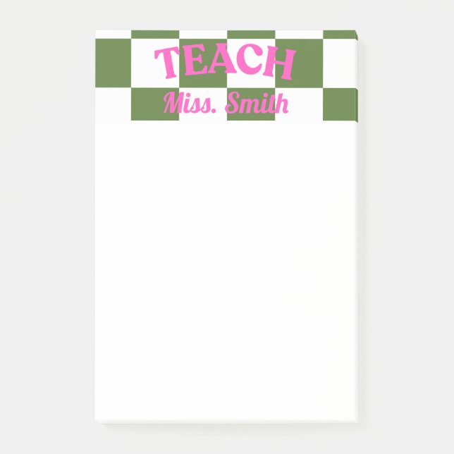 Customizable Teacher Post-it Notes (Front)