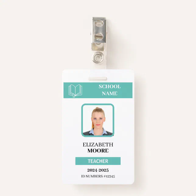 Lesson Id Card Customizable Teacher & Student ID Card Template Badge | Zazzle