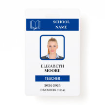 Customizable Teacher & Student ID Card Template