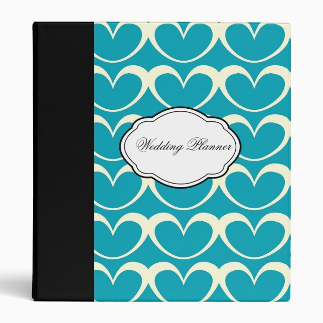 Customizable Teal Wedding Planner Binder (Front)