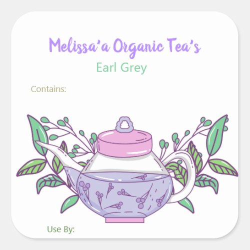 Customizable Teas and Tea Blends Food Labels