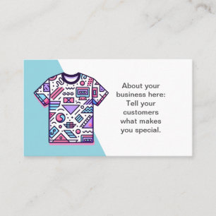 Customizable Tee Shirt Seller Shop Business Card