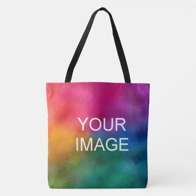 Customizable Template Add Text Image Logo Shoulder Tote Bag (Front)