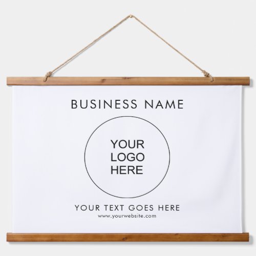 Customizable Template Add Your Business Logo Text Hanging Tapestry