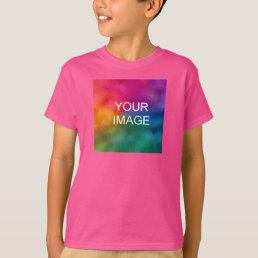 Customizable Template Boys Kids Wow Pink T-Shirt