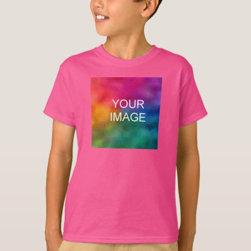 Customizable Template Boys Kids Wow Pink T_Shirt