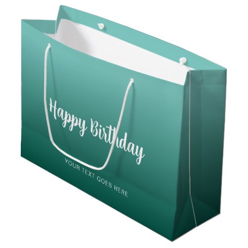 Customizable Template Handwritten Happy Birthday Large Gift Bag