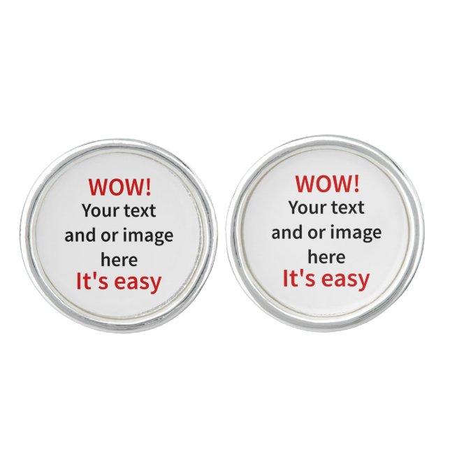 Customizable Template Make Your Own Cufflinks (Front)