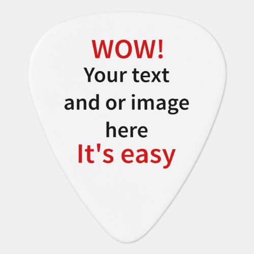 Customizable Template Make Your Own Guitar Pick